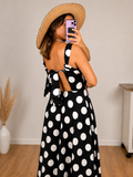 Robe Élina – Noir à Pois