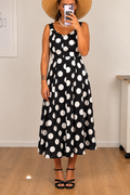 Robe Élina – Noir à Pois